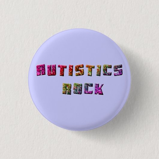 Autistics Rock Buttonnen Ronde Button 3,2 Cm (Voorkant)