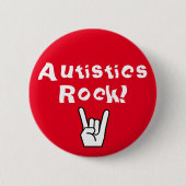 Autistics Rock! Ronde Button 5,7 Cm (Voorkant)