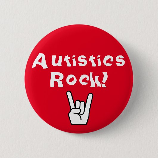 Autistics Rock! Ronde Button 5,7 Cm (Voorkant)