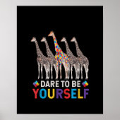 Autistiek|Dare om een ander Giraffe te zijn Poster (Voorkant)