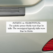 AUTISTIEK vs. NEUROTYPISCH Bumpersticker (Op auto)