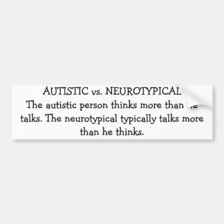 AUTISTIEK vs. NEUROTYPISCH Bumpersticker