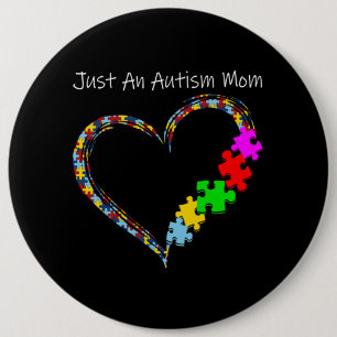 Autistisch Alleen een autisme mam Ronde Button 6,0 Cm