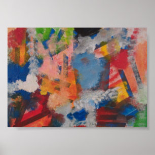 Autistisch artistiek-abstract ontwerp poster