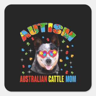 Autistisch Australische mam Puzzle Piece Vierkante Sticker