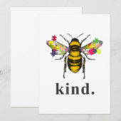 Autistisch | Autism be Sind bijenhouder Puzzle Pie Bedankkaart (Voorkant / Achterkant)