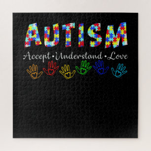 Autistisch   Autisme accepteert begrip liefde Legpuzzel