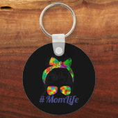 Autistisch Autisme bewustzijn Mam Life Vrouwen Mam Sleutelhanger (Voorkant)