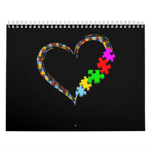 Autistisch   Autisme — Heart Puzzle Piece Kalender