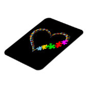 Autistisch | Autisme — Heart Puzzle Piece Magneet (Linkerzijde)