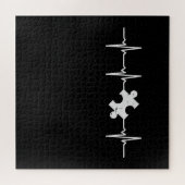 Autistisch | Autisme Heartbeat Puzzle Piece Legpuzzel (Horizontaal)
