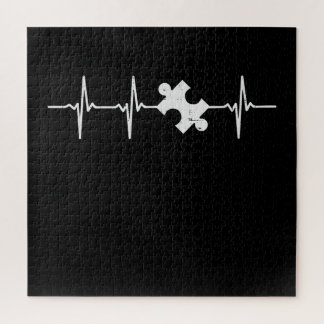 Autistisch | Autisme Heartbeat Puzzle Piece Legpuzzel