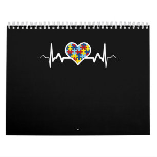 Autistisch   Autisme Heartbeat Puzzle Pride Kalender