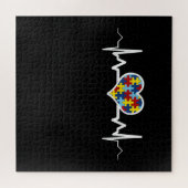 Autistisch | Autisme Heartbeat Puzzle Pride Legpuzzel (Horizontaal)