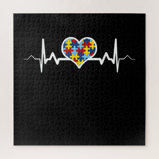 Autistisch | Autisme Heartbeat Puzzle Pride Legpuzzel (Verticaal)