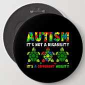 Autistisch | Autisme Het is geen handicap Ronde Button 6,0 Cm (Voorkant /achterkant)