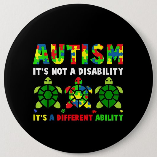 Autistisch | Autisme Het is geen handicap Ronde Button 6,0 Cm (Voorkant)