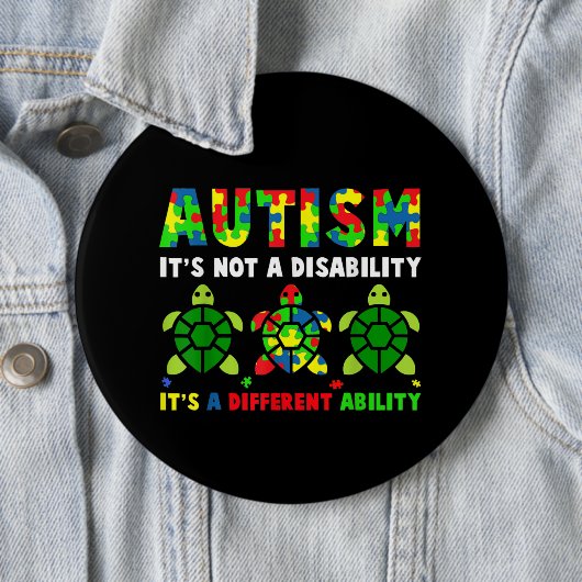 Autistisch | Autisme Het is geen handicap Ronde Button 6,0 Cm (In situ)