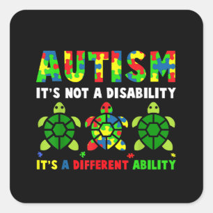 Autistisch   Autisme Het is geen handicap Vierkante Sticker