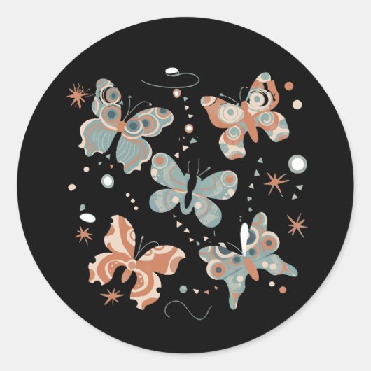 Autistisch autisme Vlinder Autisme Bewustzijn Ronde Sticker (Voorkant)