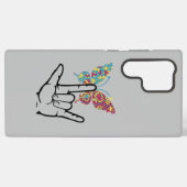 Autistisch autisme Vlinder Autisme Bewustzijn Samsung Galaxy Hoesje (Achterkant horizontaal)