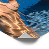 Autistisch Aziatisch jongetje met blauwe ruisonder Poster (Hoek)