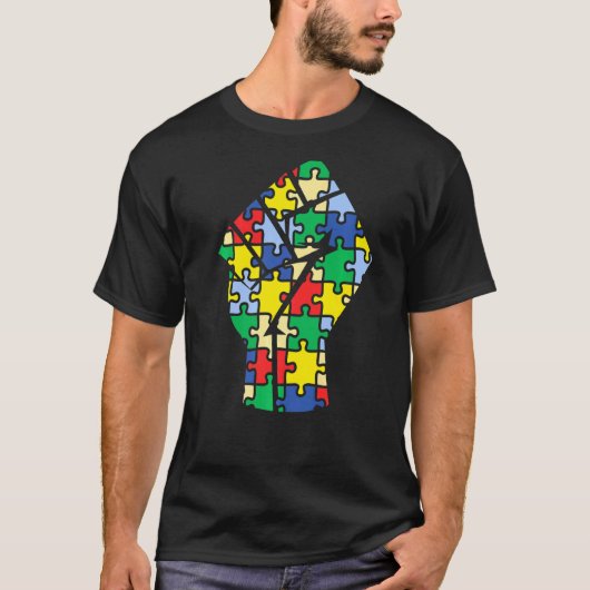 Autistisch bewustzijn Kindness Hand Puzzle Gra T-shirt (Voorkant)