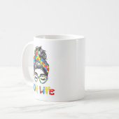 Autistisch bewustzijn Mam-Life Shirten Vrouwen Koffiemok (Voorkant links)