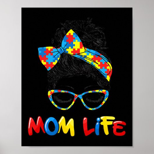 Autistisch Bewustzijn Moeder-Leven Vrouwen Mama Gi Poster (Voorkant)