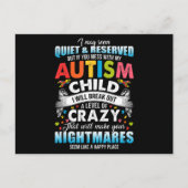 Autistisch bewustzijn Puzzle Piecks Proud Auti Briefkaart (Voorkant)