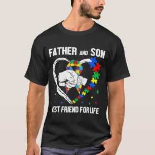 Autistisch bewustzijn vader en zoon beste vriend v t-shirt
