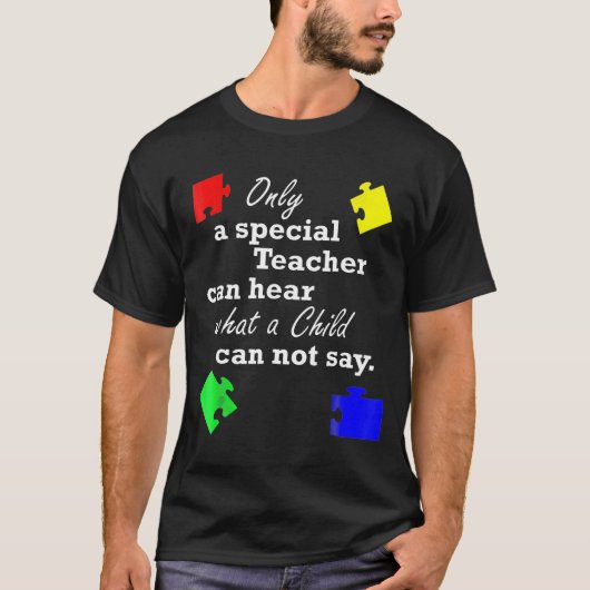 Autistisch bewustzijn Vrouwen Onderwijs T-shirt (Voorkant)