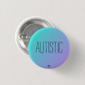 "Autistisch" blauw-Paars autisme/neurodiversiteit Ronde Button 3,2 Cm (Voorkant /achterkant)