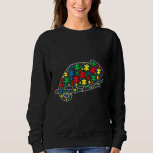 Autistisch Chameleon Puzzle Animals ondersteunen a Trui