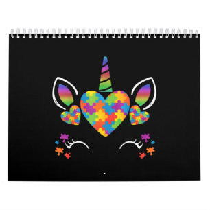 Autistisch   Cute Unicorn Autism Awareness Puzzle Kalender