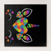 Autistisch | Cute Unicorn Autism Awareness Puzzle Legpuzzel (Horizontaal)