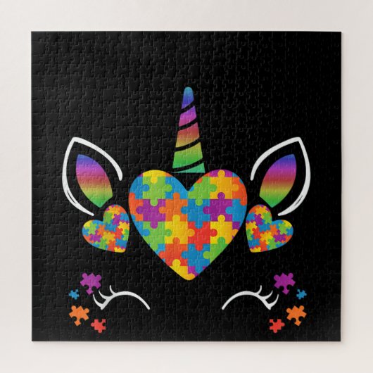 Autistisch | Cute Unicorn Autism Awareness Puzzle Legpuzzel (Verticaal)