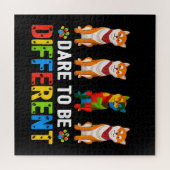 Autistisch | Dare to be different Cute Shiba in u  Legpuzzel (Horizontaal)