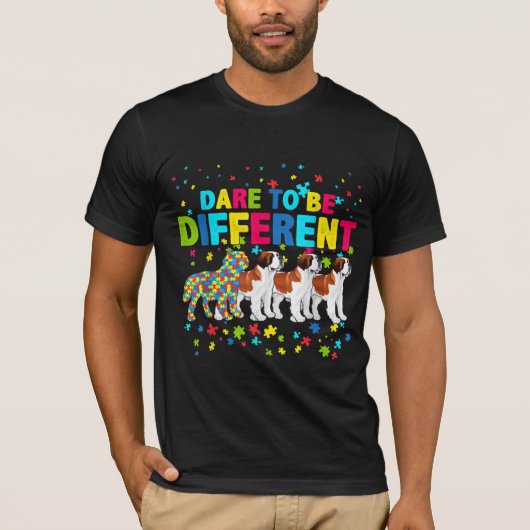 Autistisch | Dare to be different Saint Bernard Do T-shirt (Voorkant)