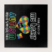 Autistisch | Een groot stuk mijn hart heeft autism Legpuzzel (Horizontaal)