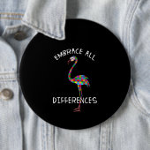Autistisch | Embrace All Difference Flamingo Puzzl Ronde Button 6,0 Cm (In situ)