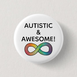 Autistisch en Geweldige! Aanvaarding van neurodive Ronde Button 3,2 Cm