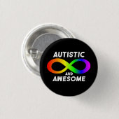Autistisch en Geweldige Infinity Symbool Ronde Button 3,2 Cm (Voorkant /achterkant)