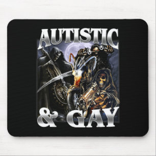 Autistisch en homo grappig hard skelet meme bootle muismat