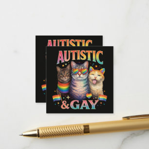 Autistisch En Homo Grappige Kat Informatiekaartje
