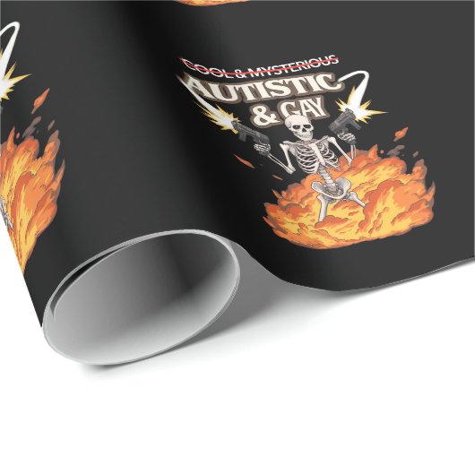 Autistisch en homo skelet grappig autisme bewustzi cadeaupapier (Rol Hoek)