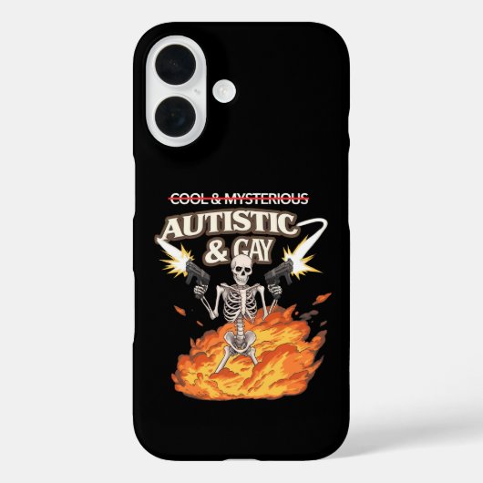 Autistisch en homo skelet grappig autisme bewustzi Case-Mate iPhone case (Achterkant)