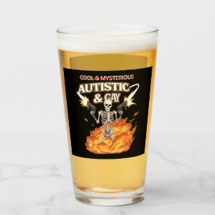 Autistisch en homo skelet grappig autisme bewustzi glas