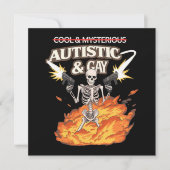 Autistisch en homo skelet grappig autisme bewustzi kaart (Voorkant)