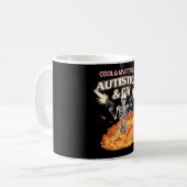 Autistisch en homo skelet grappig autisme bewustzi koffiemok (Voorkant links)